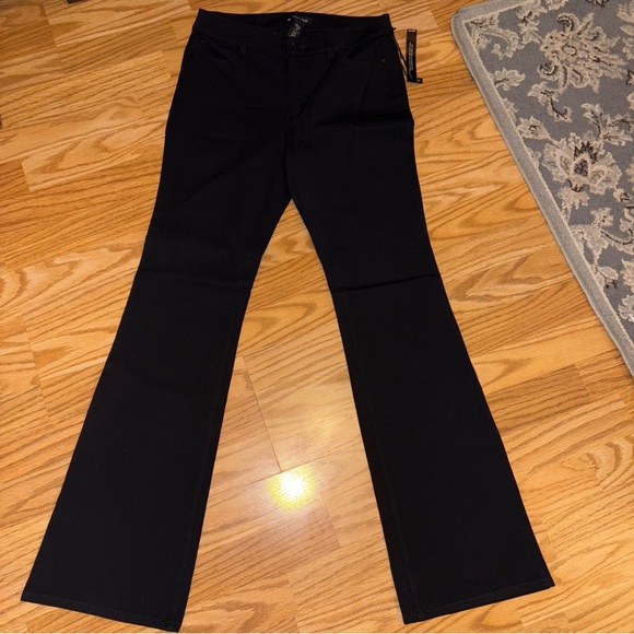 WHITE HOUSE BLACK MARKET Womens Black High Rise Skinny Flare Jeans Size 4 - Picture 6 of 13